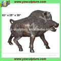 garden decoration life size bronze standing wild boar statue